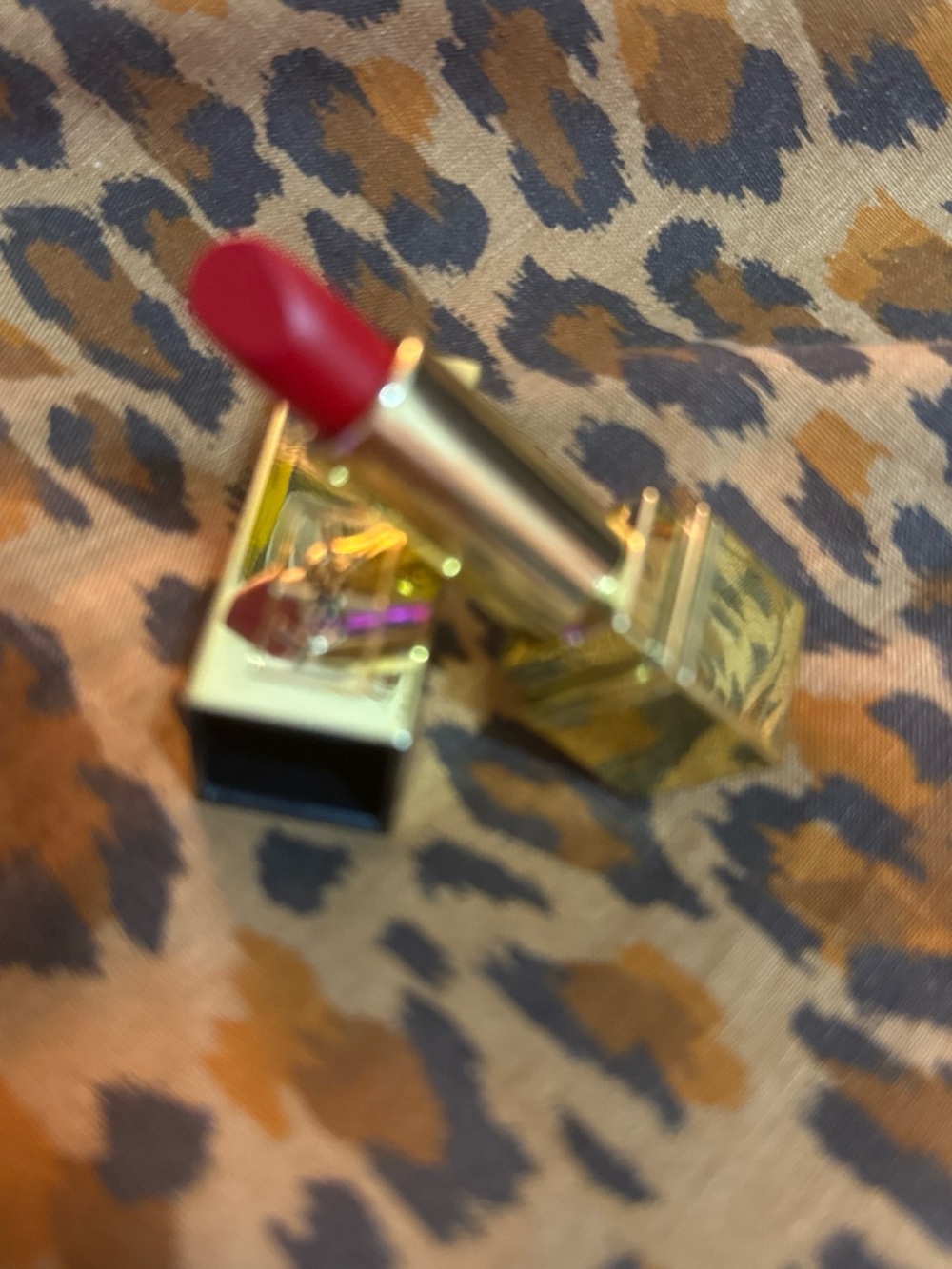 Yves Saint Laurent Red Lipstick in Gold Case #01 mini